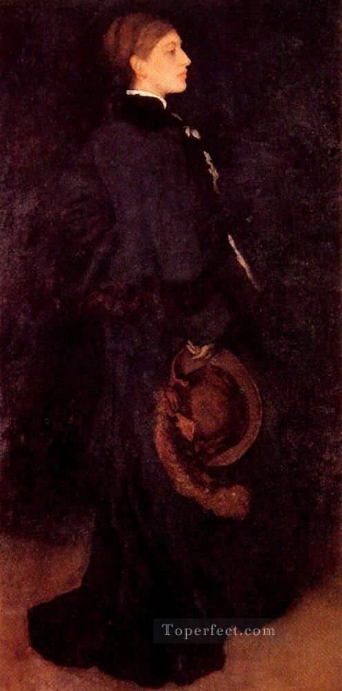 Arrangement in Brown and Black Portrait of Miss Rosa Corder James Abbott McNeill Whistler Oil Paintings